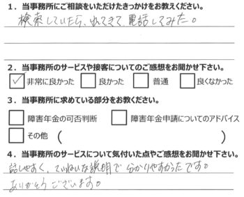 相談者様のアンケート303