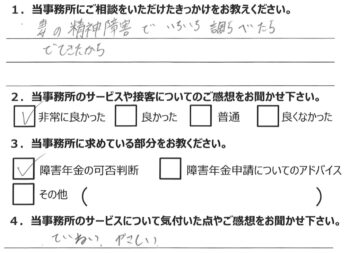 相談者様のアンケート269