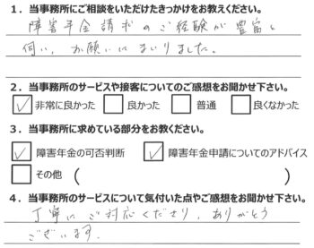 相談者様のアンケート300