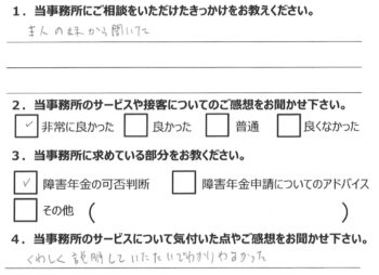 相談者様のアンケート305