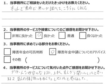相談者様のアンケート299