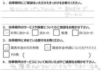 相談者様のアンケート315